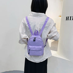 Nylon School Backpack for Teen Girls Purple