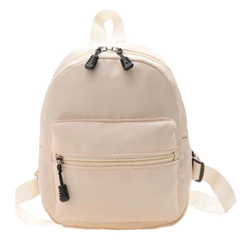 Nylon School Backpack for Teen Girls Purple