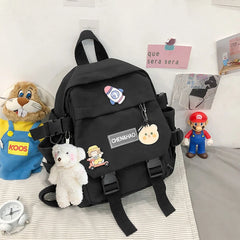 Japanese Y2K Teen Girls School Bags Waterproof Nylon Casual Girl's Shopping Back