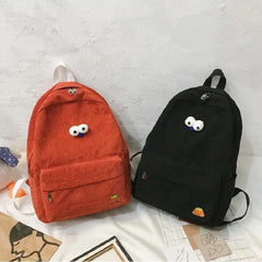 Large Capacity Corduroy Backpacks Teen Girls Schoolbag High School Student