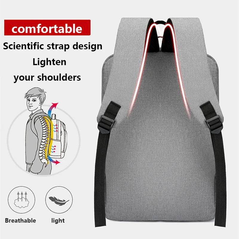 USB Charging Business Backpack 15.6Inch Laptop School Rucksack