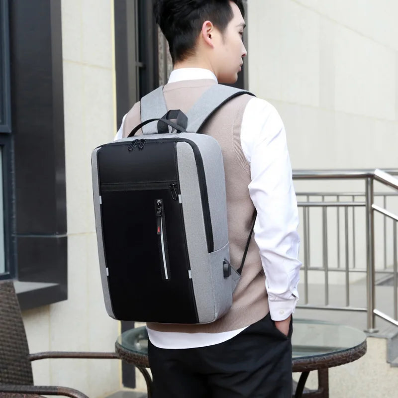 USB Charging Business Backpack 15.6Inch Laptop School Rucksack