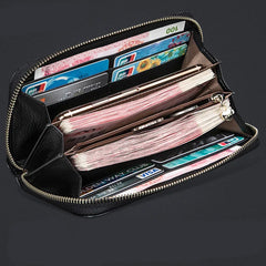 MS013 Arrival Women's Wallet Zipper Purse Peony Flower Leather Carteira