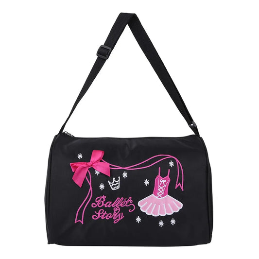 Kids Girls Ballet Dance Bag Shoulder Duffel with Zipper