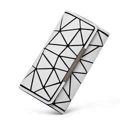 Maelove Geometry Wallet Handbag Hologram Clutch Purse, Luminous Wallet