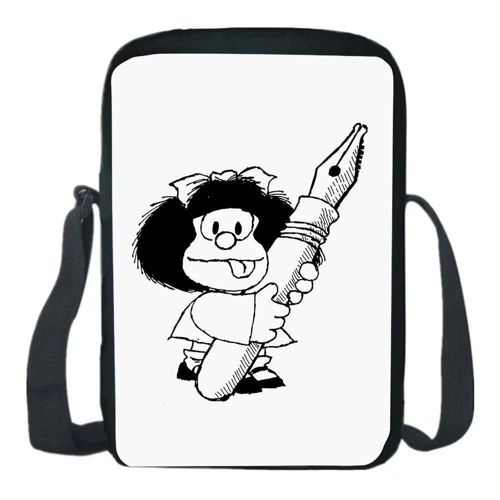 Mafalda Shoulder Bag Casual Messenger Bag Comics Cosplay Teen CrossBody