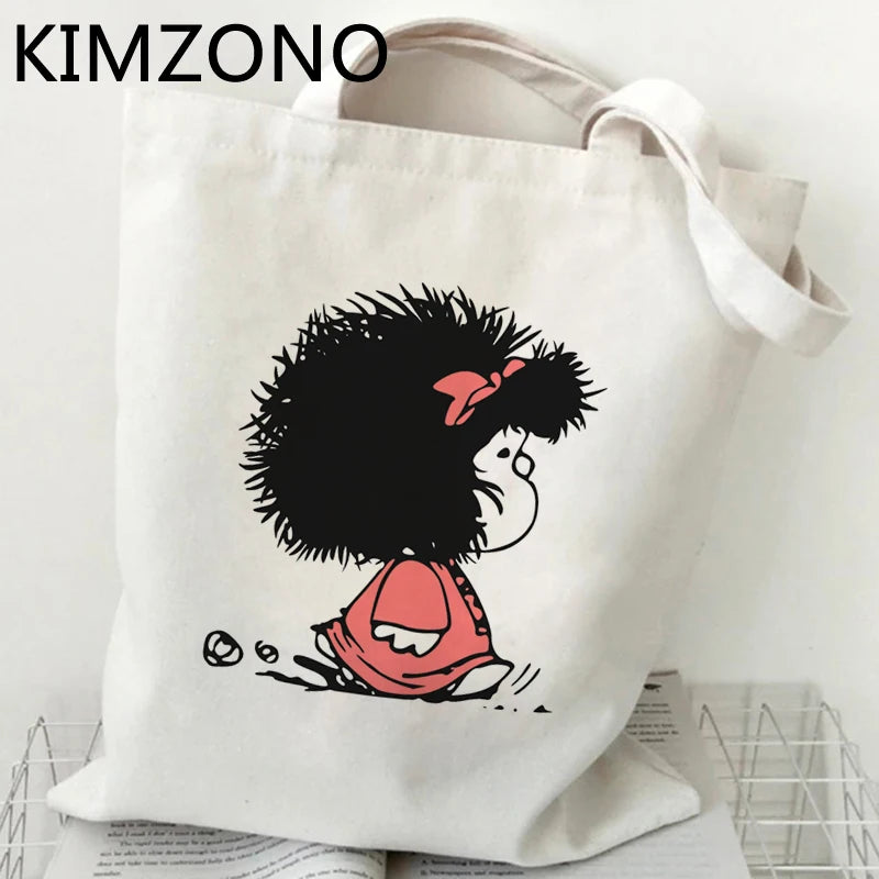 Mafalda Shopping Bag - Reusable Cotton Jute Bag