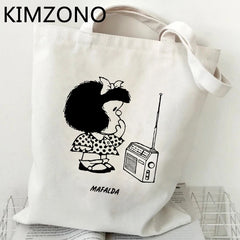 Mafalda Shopping Bag - Reusable Cotton Jute Bag