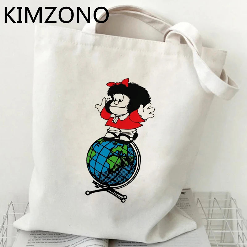 Mafalda Shopping Bag - Reusable Cotton Jute Bag
