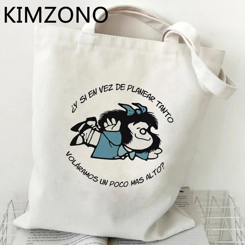 Mafalda Shopping Bag - Reusable Cotton Jute Bag