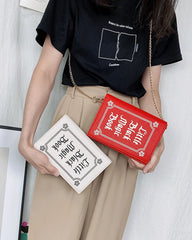 Magic Book Shape Clutch for Women Book of Spells Shoulder Chain Bag