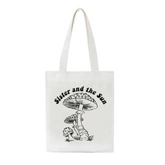 Magic Mushroom Print Canvas Bag Casual Large Women Shoulder Bag