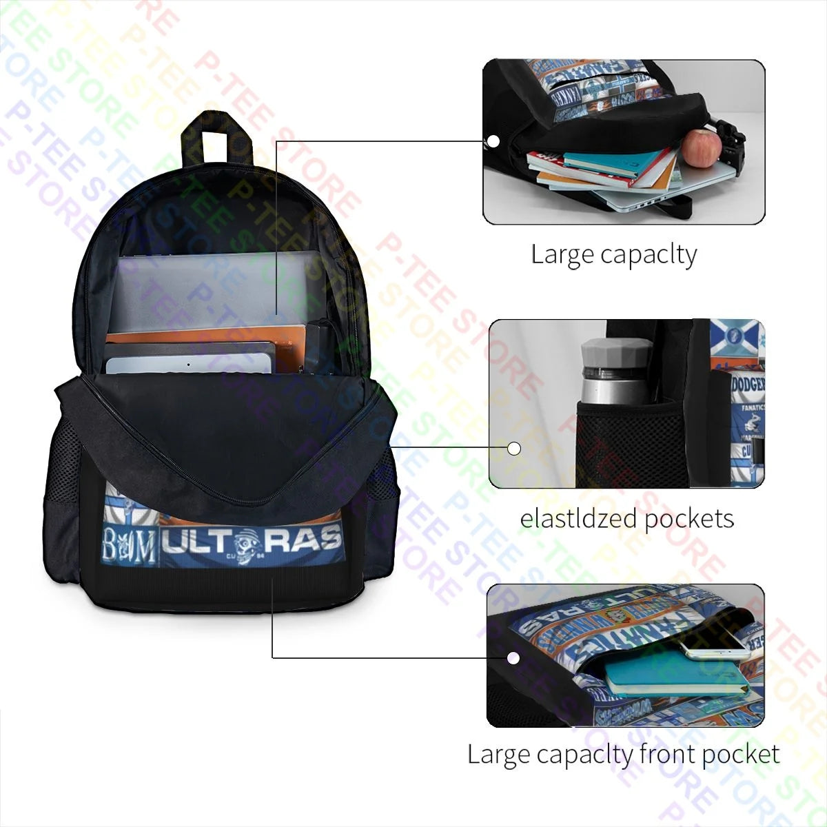 Ultras O. Marsiglia Marseille No Hooligans Backpack