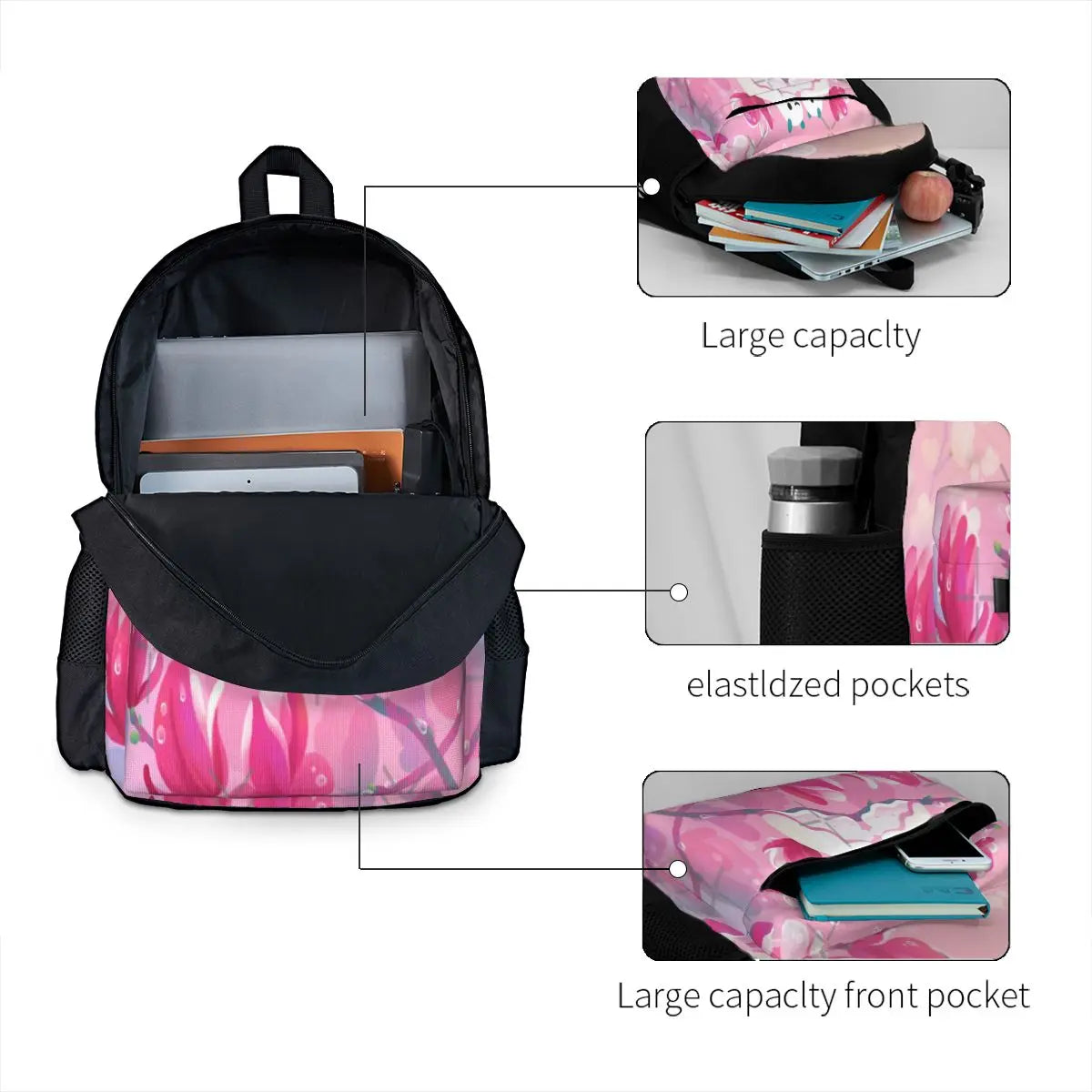 Magnolia Sea Slug Backpacks Men's Backpacks Bags For Women