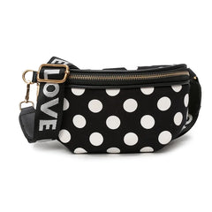 Wave Point Waist Bag Waterproof Antitheft Women Walking Shopping