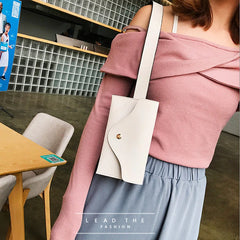 Leather Waist Pack Women Belt Phone Pouch Fanny Pack Bolosa