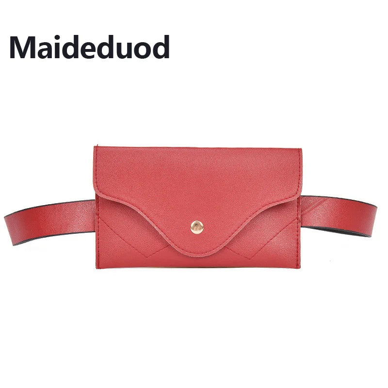 Leather Waist Pack Women Belt Phone Pouch Fanny Pack Bolosa