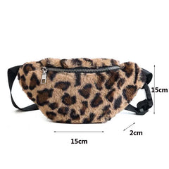 Leopard Fanny Pack Women Travel Waist Belt Bag Small Phone Pouch