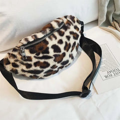 Leopard Fanny Pack Women Travel Waist Belt Bag Small Phone Pouch