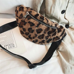 Leopard Fanny Pack Women Travel Waist Belt Bag Small Phone Pouch