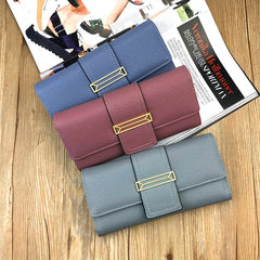 High Multicolor Ms. Leather Wallet Female Long Leather Purse