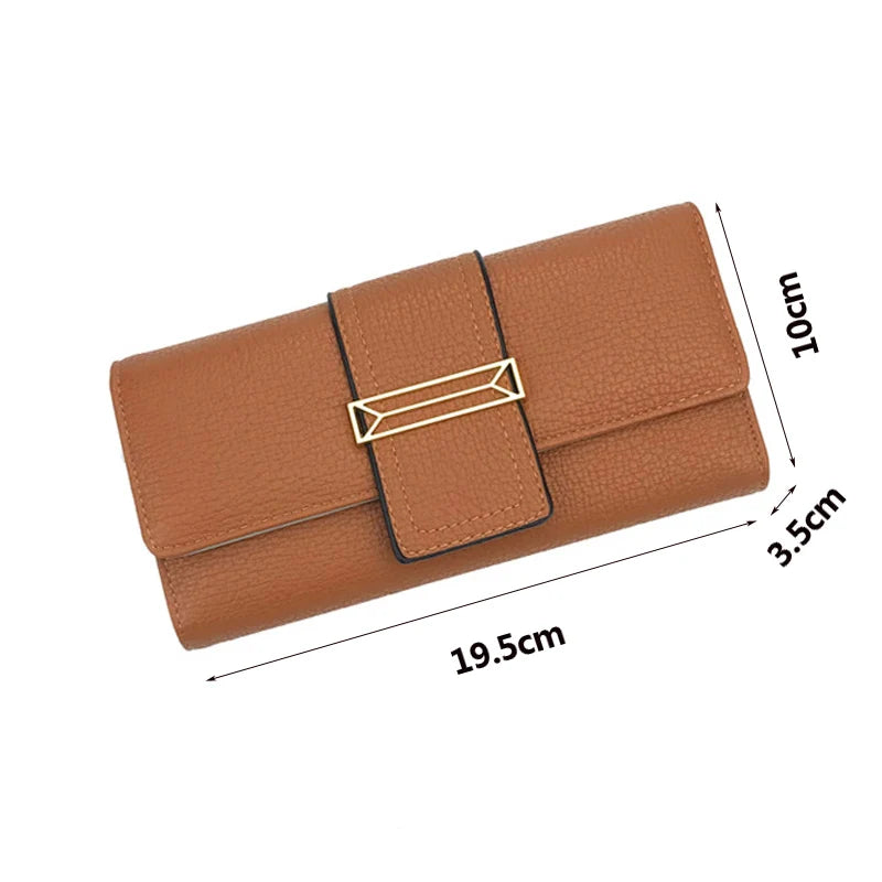 High Multicolor Ms. Leather Wallet Female Long Leather Purse