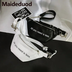 Arrival Women Waist Bag Chain Zipper Chest Wait Bags Female Travel Waist Pack