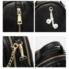 Women PU Leather Satchel Mini Shoulder Bag Female Handbag