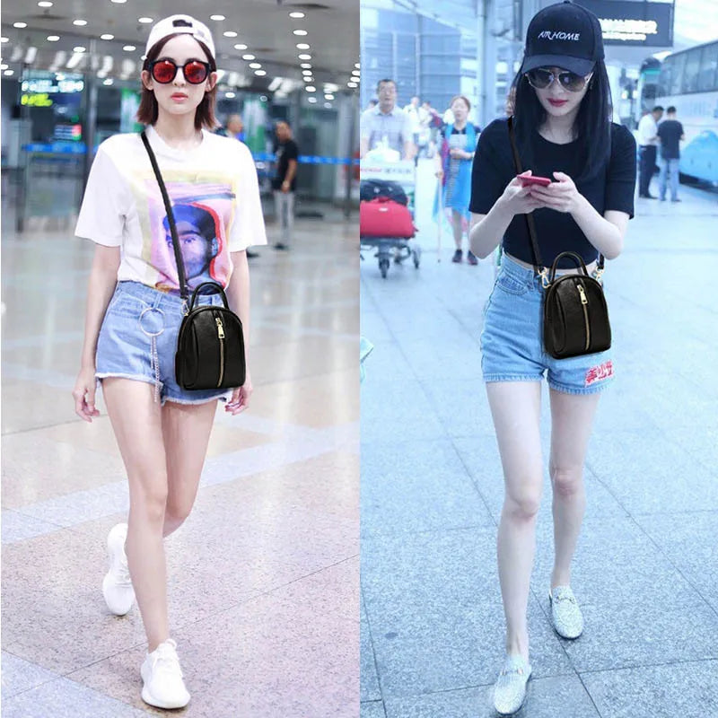 Women PU Leather Satchel Mini Shoulder Bag Female Handbag