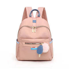 Fabre Woman Mini Oxford Backpack Lady Campus Style Double Back Bag