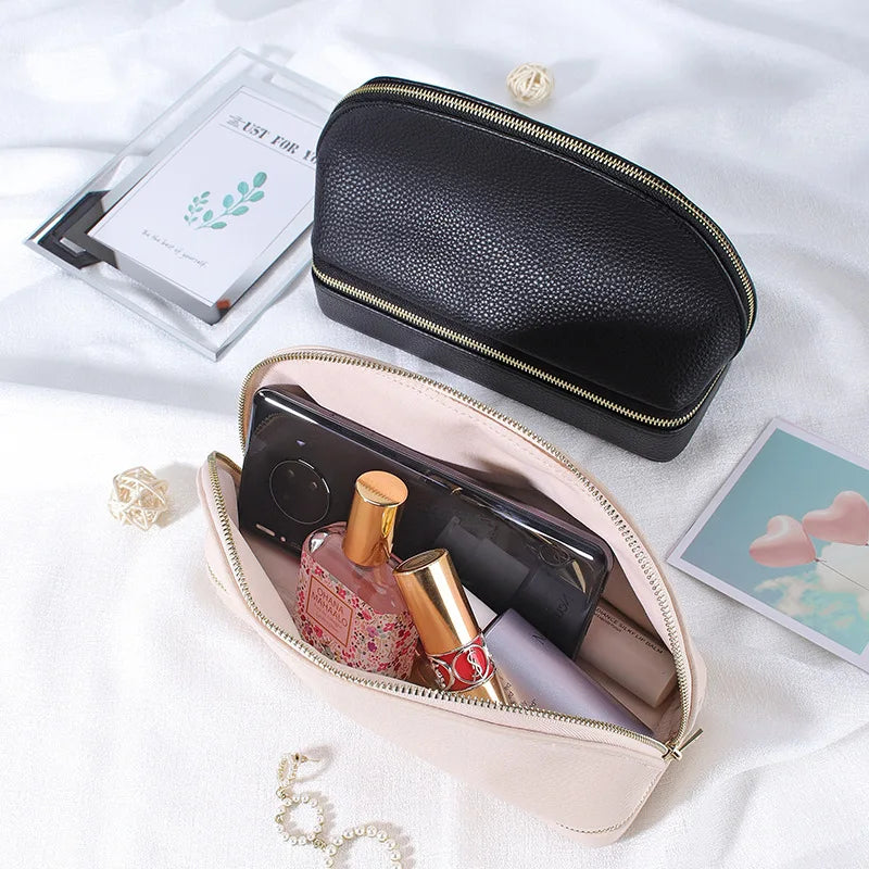 Double-layer Jewelry Box Makeup Bag for Earring Ring Lipstick