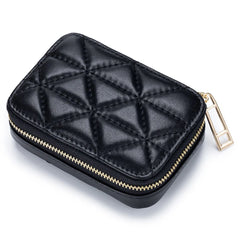 Small Makeup Bag Organizer with Mirror Lipstick Pocket Coin Purse Wallet