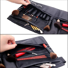 Makeup Brush Belt Waist Bag Large Capacity Leather Case
