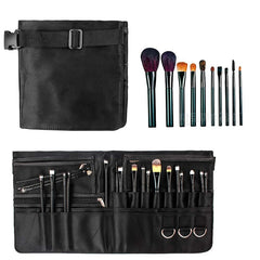 Makeup Brush Belt Waist Bag Large Capacity Leather Case