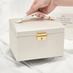 Makeup Case PU Leather Cosmetic Box Portable Jewelry Storage Box