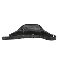 Men's Leather Hip Bag High Capacity Waist Chest Pack Pouch
