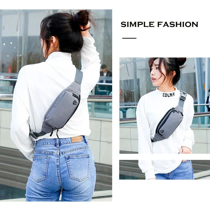 Waterproof Casual Waist Pack for Men Women Bag Bum Hip Shoulder Crossbody