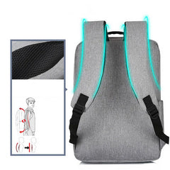 Men's USB Charging Business Travel Laptop Backpack