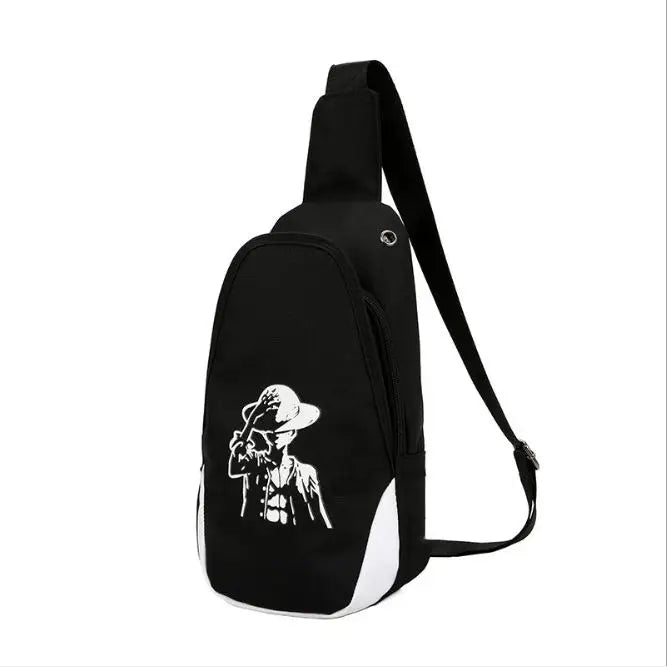 Luminous One Shoulder Bag USB Crossbody Strap Anti Theft Chest Bag