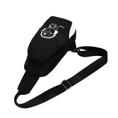 Luminous One Shoulder Bag USB Crossbody Strap Anti Theft Chest Bag