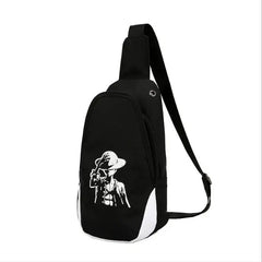 Luminous One Shoulder Bag USB Crossbody Strap Anti Theft Chest Bag