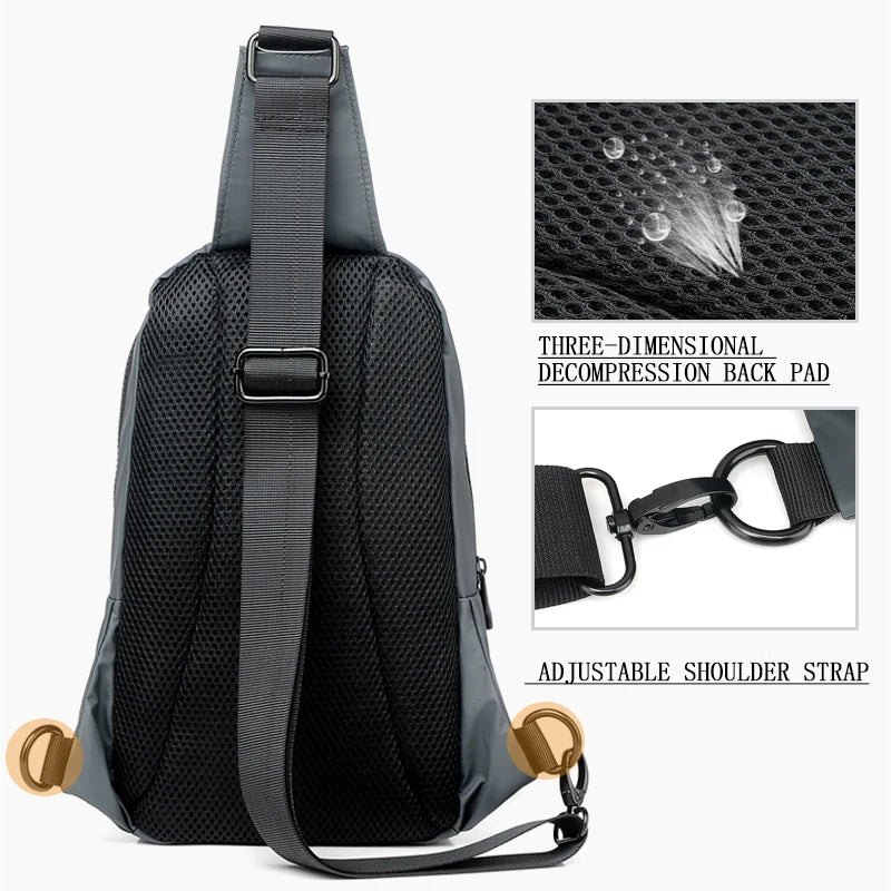 Male Shoulder Bags Crossbody Bags Leisure Anti Theft Chest Bag