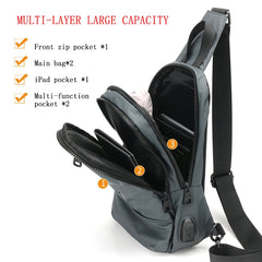Male Shoulder Bags Crossbody Bags Leisure Anti Theft Chest Bag
