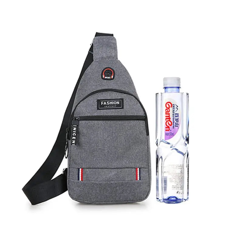 Men's Shoulder Bags USB Charging Crossbody Bags Anti Theft Chest Bag