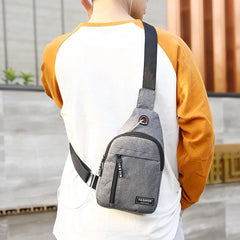 Men's Shoulder Bags USB Charging Crossbody Bags Anti Theft Chest Bag