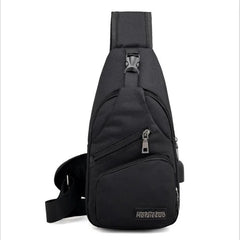 Men's Shoulder Bag USB Charging Crossbody Anti Theft Chest Bag School Travel