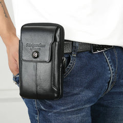 Men's Leather Waist Bag Hip Bum Fanny Pack Phone Pouch