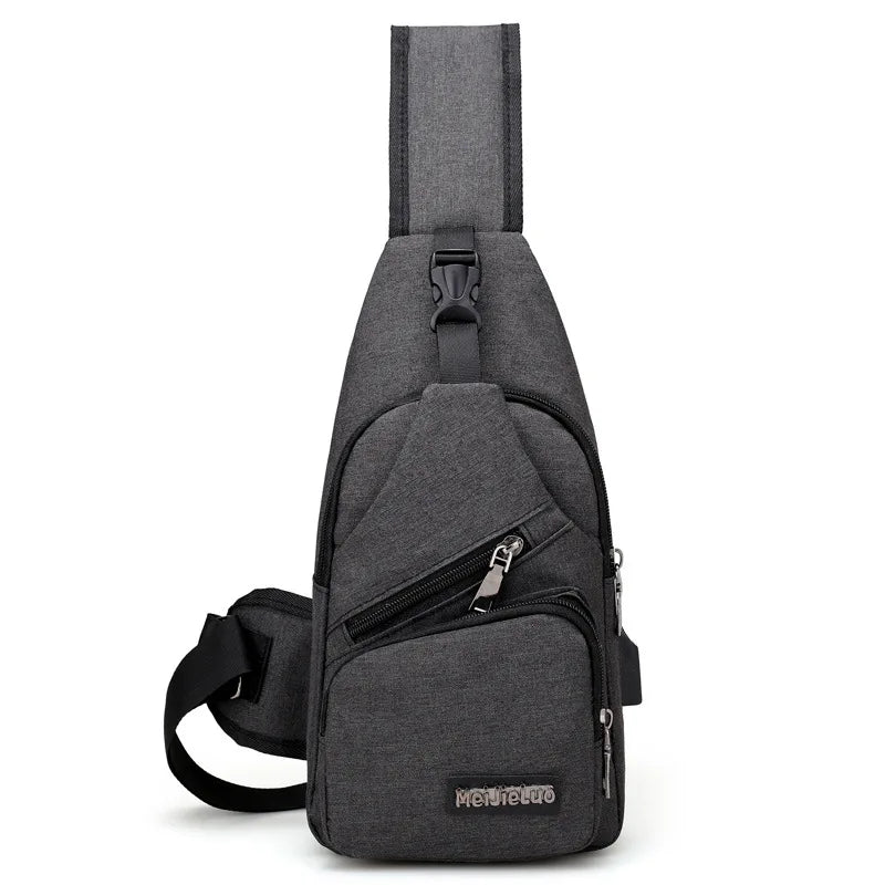 Men Women Nylon Waist Packs Sling Bag Crossbody Outdoor Sport Shoulder