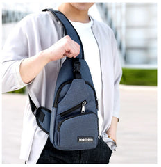 Men Women Nylon Waist Packs Sling Bag Crossbody Outdoor Sport Shoulder