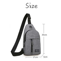 Men's Women's Canvas Waist Pack Crossbody Bag Outdoor Sport Shoulder Chest Sling